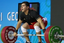 Weightlifter Davit Hovhannisyan wins gold at European Championships