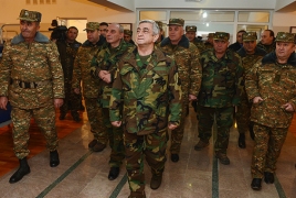 Armenian, Karabakh Presidents visit military units on contact line
