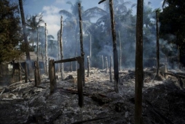 Myanmar military burned Rohingya villages, HRW says