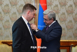 Серж Саргсян наградил Томаса Шульца за вклад в дело развития горнодобывающей промышленности Армении