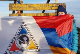 Альпинистка из Армении поднялась на вершину Килиманджаро рекордными темпами