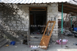 Azerbaijan shells Karabakh village; no losses on Armenian side