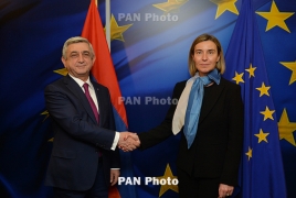 Armenia's Sargsyan briefs Mogherini on Baku's destructive policy
