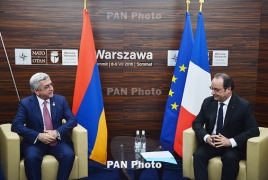 Sargsyan to travel to Paris as France hails developing EU-Armenia ties