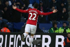 Henrikh Mkhitaryan wins third Man United Goal of the Month award