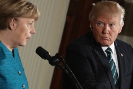 First meeting between Trump, Merkel gets off to a frosty start