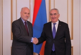 Armenia parliament speaker, ODIHR mission chief talk NA elections