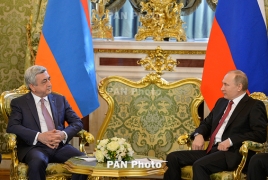 Путин - Саргсяну: Укрепление двусторонних отношений отвечает интересам России и Армении
