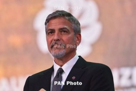 George Clooney attends London premiere of 