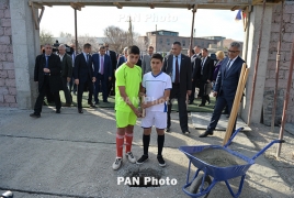 Президент Армении и  глава УЕФА заложили  фундамент Футбольной академии в Вагаршапате