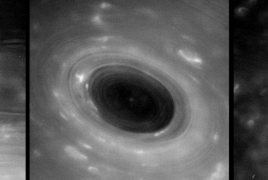 «Кассини» сфотографировал ураганы на Сатурне c близкого расстояния