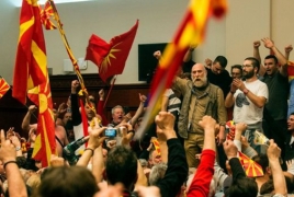 Protesters storm into Macedonia's parliament, demand new elections