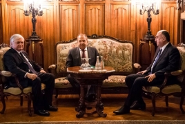 Armenian, Russian, Azeri foreign ministers talk Karabakh in Moscow