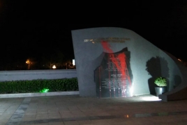 Թբիլիսիում Հեյդար Ալիևի հուշարձանի վրա ներկ են լցրել