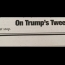 «Остановись. Просто остановись»: New York Post посвятила Трампу статью из 3 слов