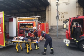 At least 54 injured in commuter train crash in Barcelona