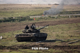 Armenian soldiers claim second spot at tank biathlon in Moscow