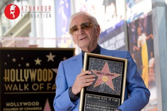 Charles Aznavour, 93, receives star on Hollywood Walk of Fame ...