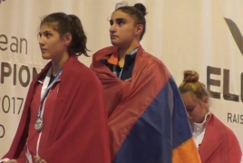 15-летняя Лиана Гюрджян завоевала 3 золота на ЧЕ по тяжелой атлетике
