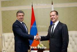 Russia's Medvedev to arrive in Armenia October 24