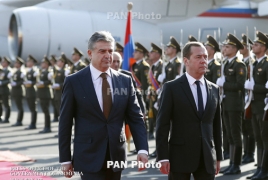 Russia's Medvedev arrives in Armenia