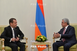 Medvedev in Armenia: growth in trade turnover, no change in gas price