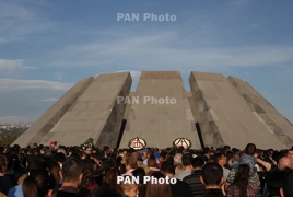 Moldova president visits Armenian Genocide memorial