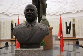 Armenian marshal Hovhannes Baghramyan's bust opens in Moscow