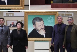 Армянские художники подарили музею в Чечне светящийся портрет Кадырова