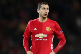 Henrikh Mkhitaryan travels with Manchester United to Leicester