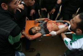 Palestine says 7 killed, 550 injured in Gaza Strip