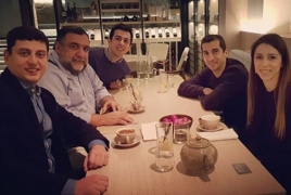 Генрих Мхитарян, Нарек Ахназарян и Рубен Варданян встретились в Лондоне