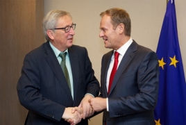Donald Tusk and Juncker congratulated Sargsyan on becoming Prime Minister