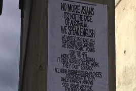 Armenian community slams racist signs around Sydney's Top Ryde
