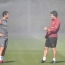 Henrikh Mkhitaryan, Unai Emery cool off under sprinklers during training