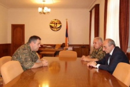 Artsakh President, Armenia Chief of General Staff meet in Stepanakert