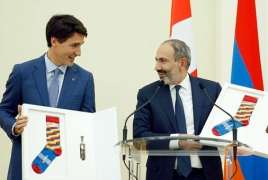 Pashinyan and Trudeau keep the promise and meet in matching socks