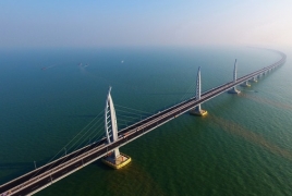 World's longest sea bridge opens in China