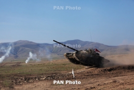 Artsakh army staging tactical drills