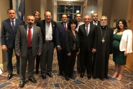 Karabakh Presidents visits Armenian Assembly of America in LA