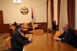 Artsakh President meets Armenia's Security Council secretary