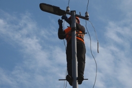 Important section on key Armenian highway gets street lighting