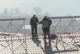 Solar heater installed at kindergarten in border Armenian village