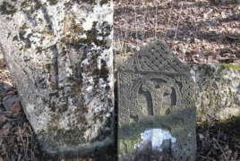 Khachkars dating from XI-XIII cc. discovered in Artsakh