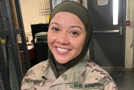 Muslim soldier suing US army after 'being forced to remove hijab'