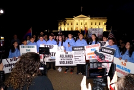 Armenians stage rally in front of White House, demand justice