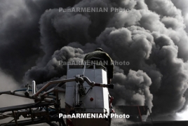 Երևանում կուրսանտները մարել են կայծակից այրվող տրոլեյբուսի հրդեհն ու տարհանել ուղևորներին
