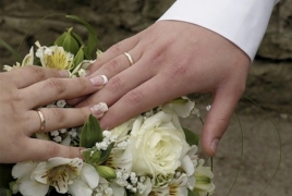 Marriage rate grows, divorce rate drops in Armenia