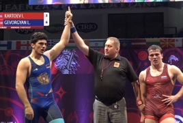 Armenian wrestler snatches gold at Cadet European Championship