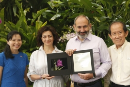 Singapore names orchid after Armenian PM and his wife